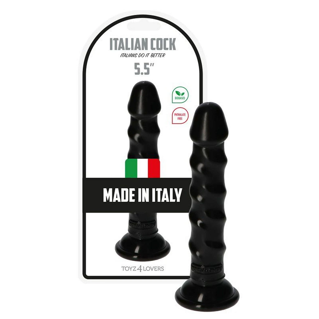 Dildo Ugo Black - 14,5 cm, spiralne żebra, przyssawka — zdjęcie 8
