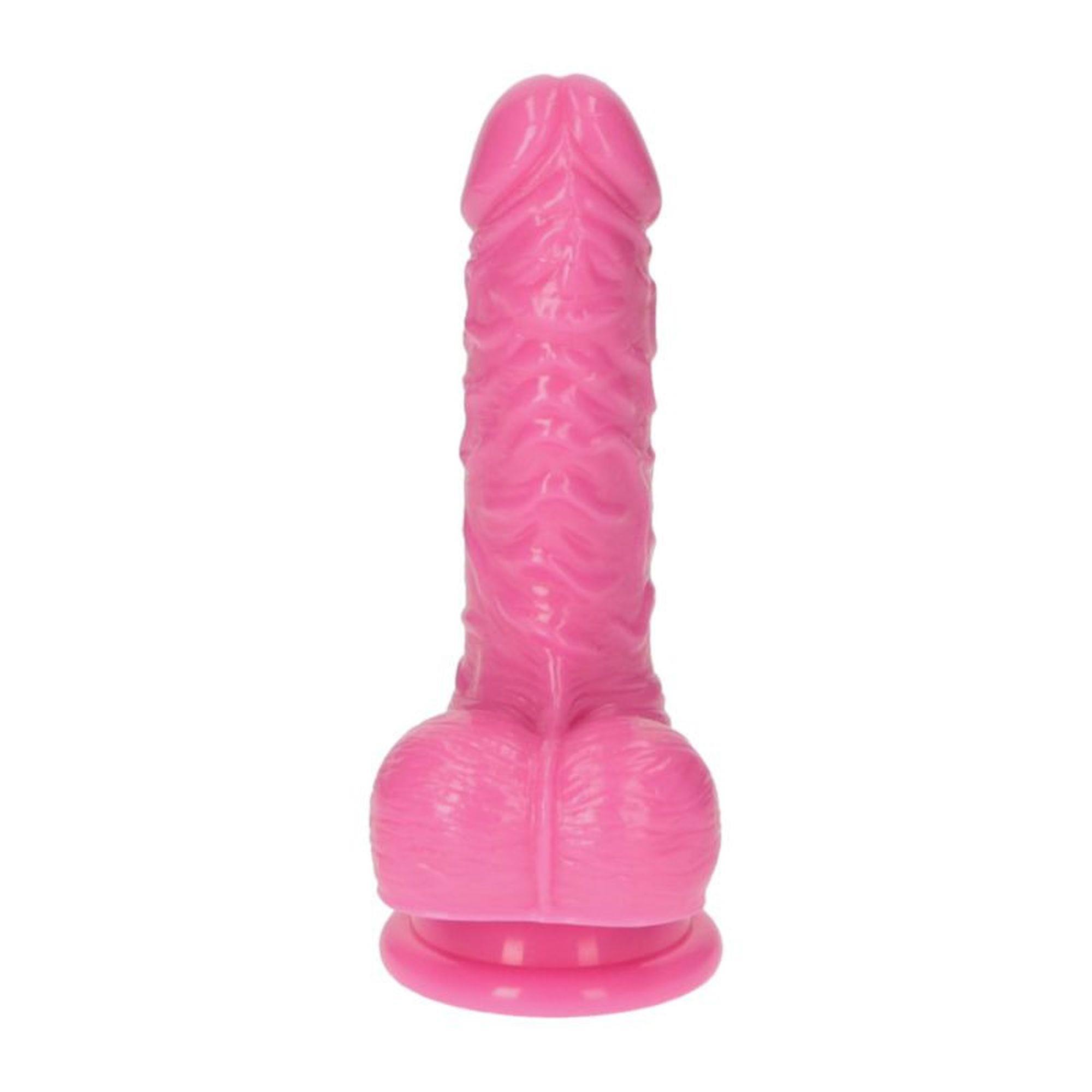 Dildo Leo Pink – 10,5 cm, przyssawka, realistyczne detale — zdjęcie 3