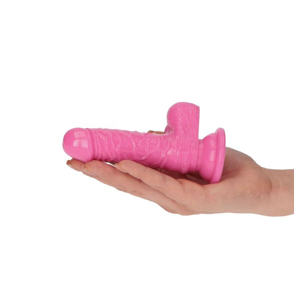 Dildo Leo Pink – 10,5 cm, przyssawka, realistyczne detale — zdjęcie 4