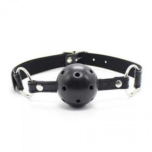 Knebel Breathable Ball Gag - czarny z otworami