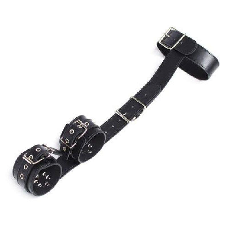Zestaw Easy Back Cuffs+Collar - imitacja skóry — zdjęcie 1