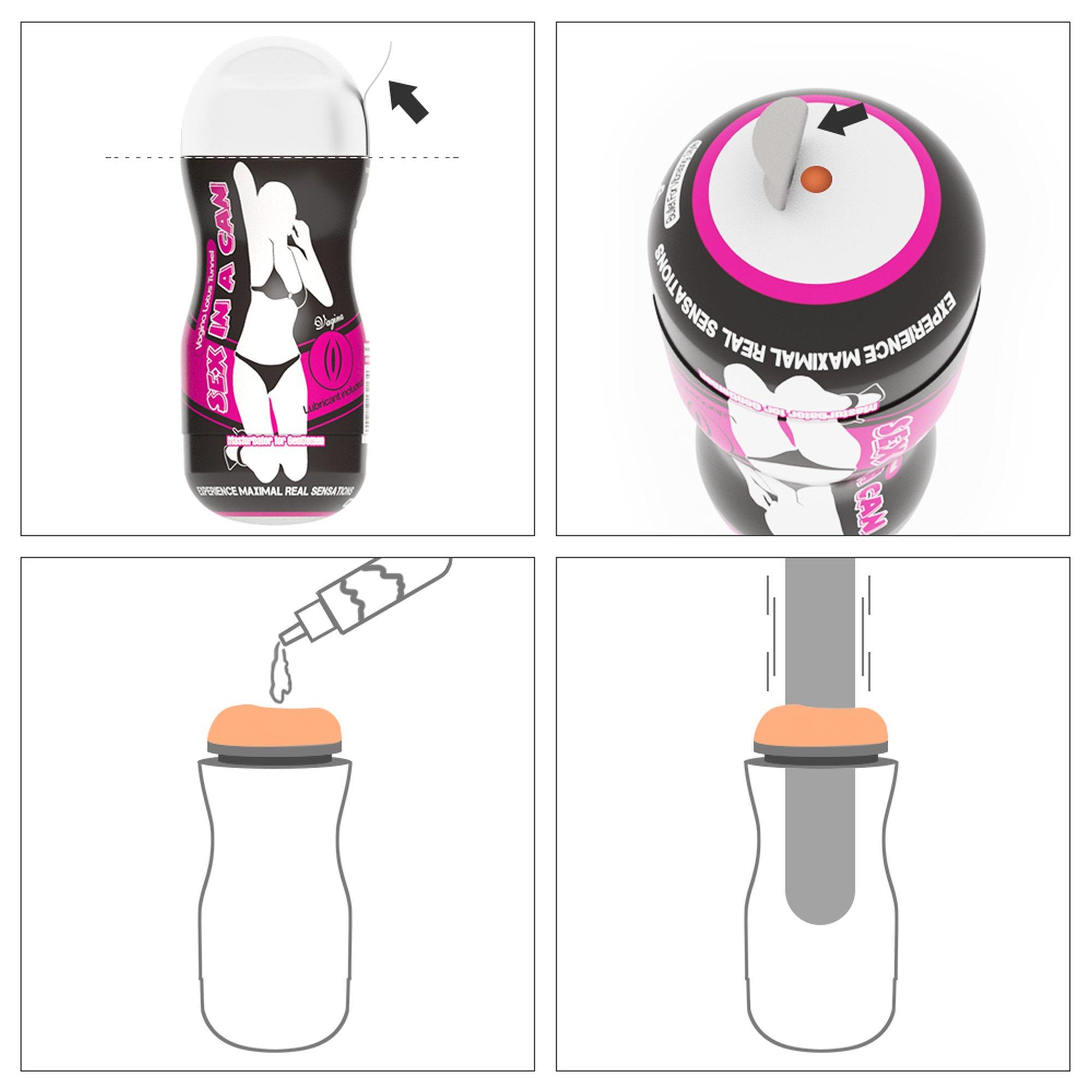 Masturbator Lovetoy Sex In A Can Vagina Lotus Tunnel – wagina, 16 cm — zdjęcie 5