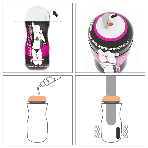 Masturbator Lovetoy Sex In A Can Vagina Lotus Tunnel – wibracje, 16 cm — zdjęcie 4