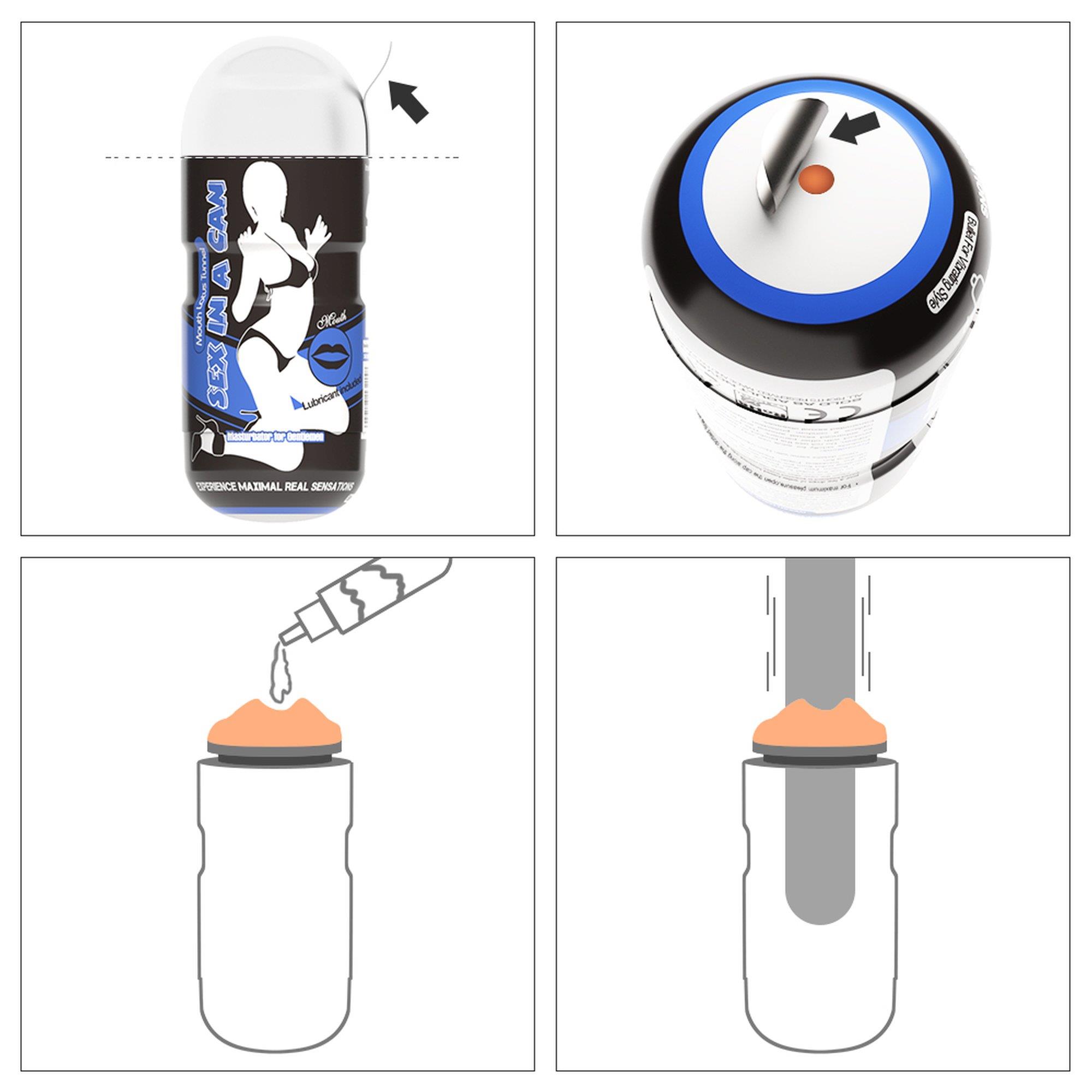 Masturbator Lovetoy Sex In A Can Mouth Lotus Tunnel – usta, 16 cm — zdjęcie 5