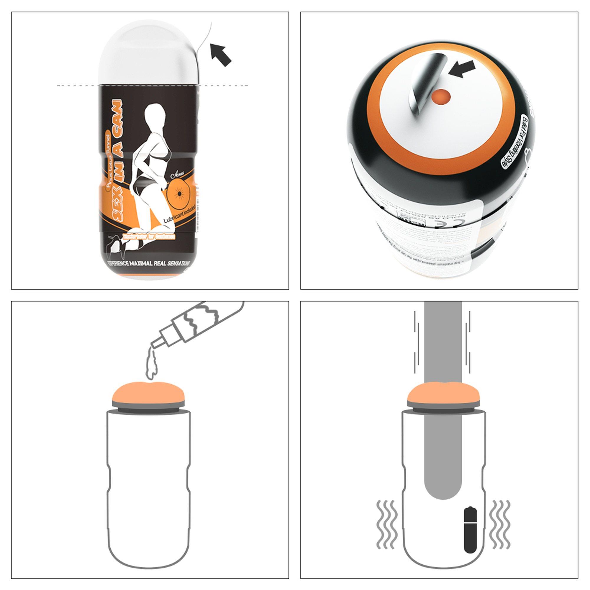Masturbator Lovetoy Sex In A Can Anus Lotus Tunnel – wibracje, 16 cm — zdjęcie 5