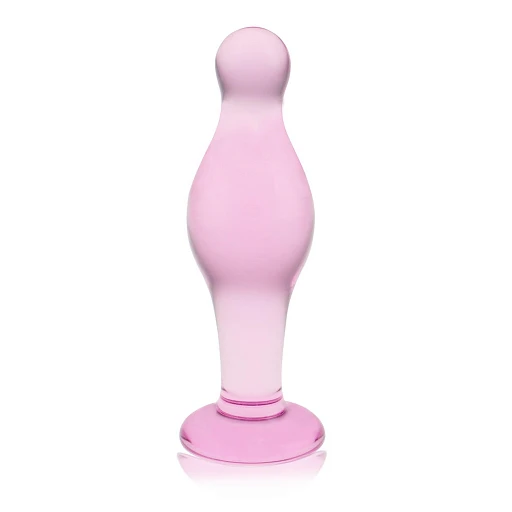 Szklany korek Romance Pink – S, różowy