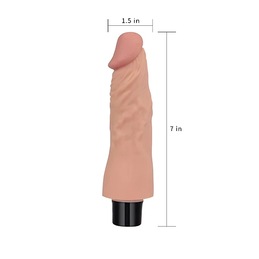 Wibrator realistyczny 7” Real Softee – miękki TPE, 10 trybów — zdjęcie 7