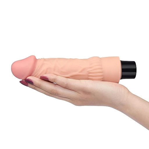 Wibrator realistyczny Real Softee 7.8" – miękki TPE, 10 trybów — zdjęcie 4