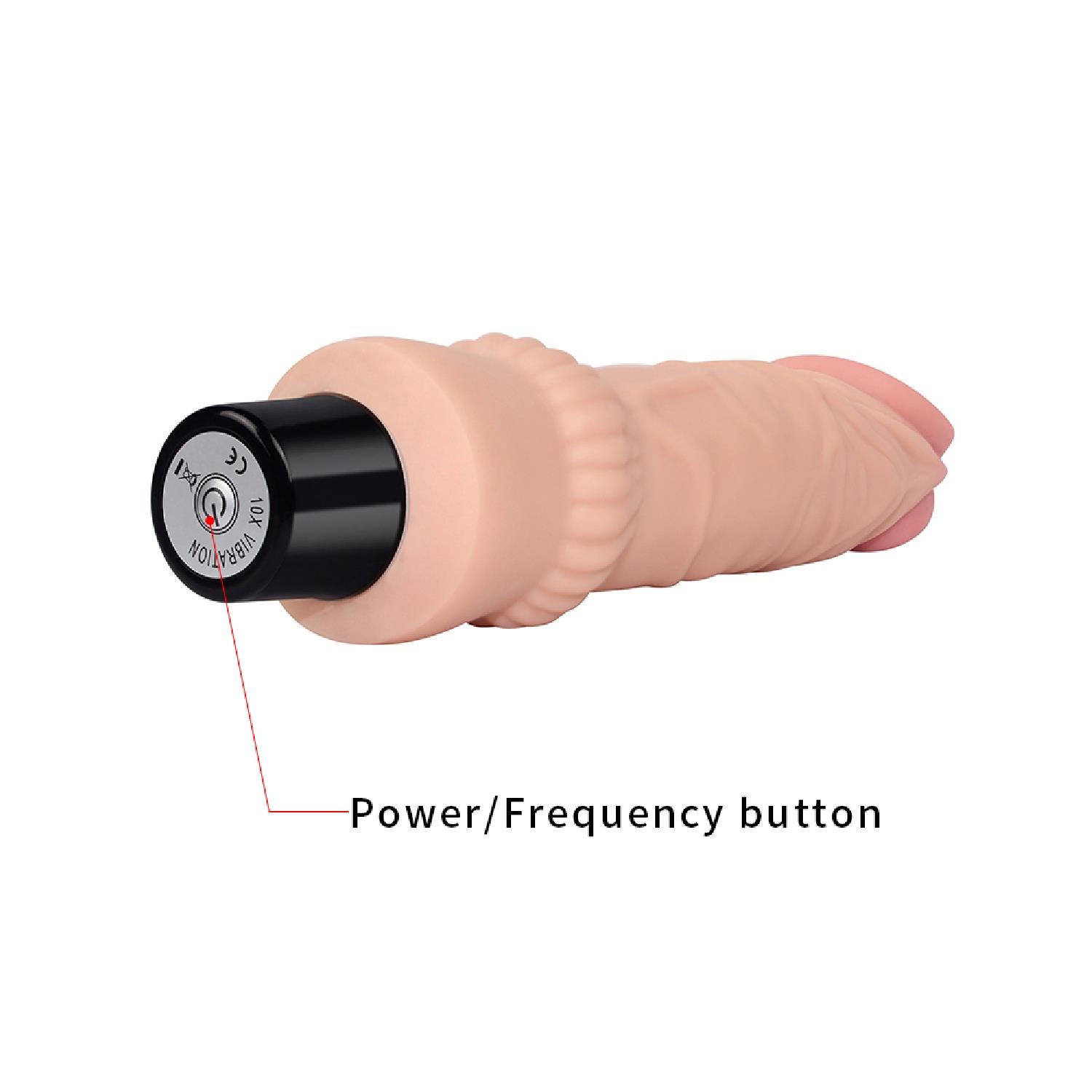 Wibrator realistyczny Real Softee 7.8" – miękki TPE, 10 trybów — zdjęcie 5