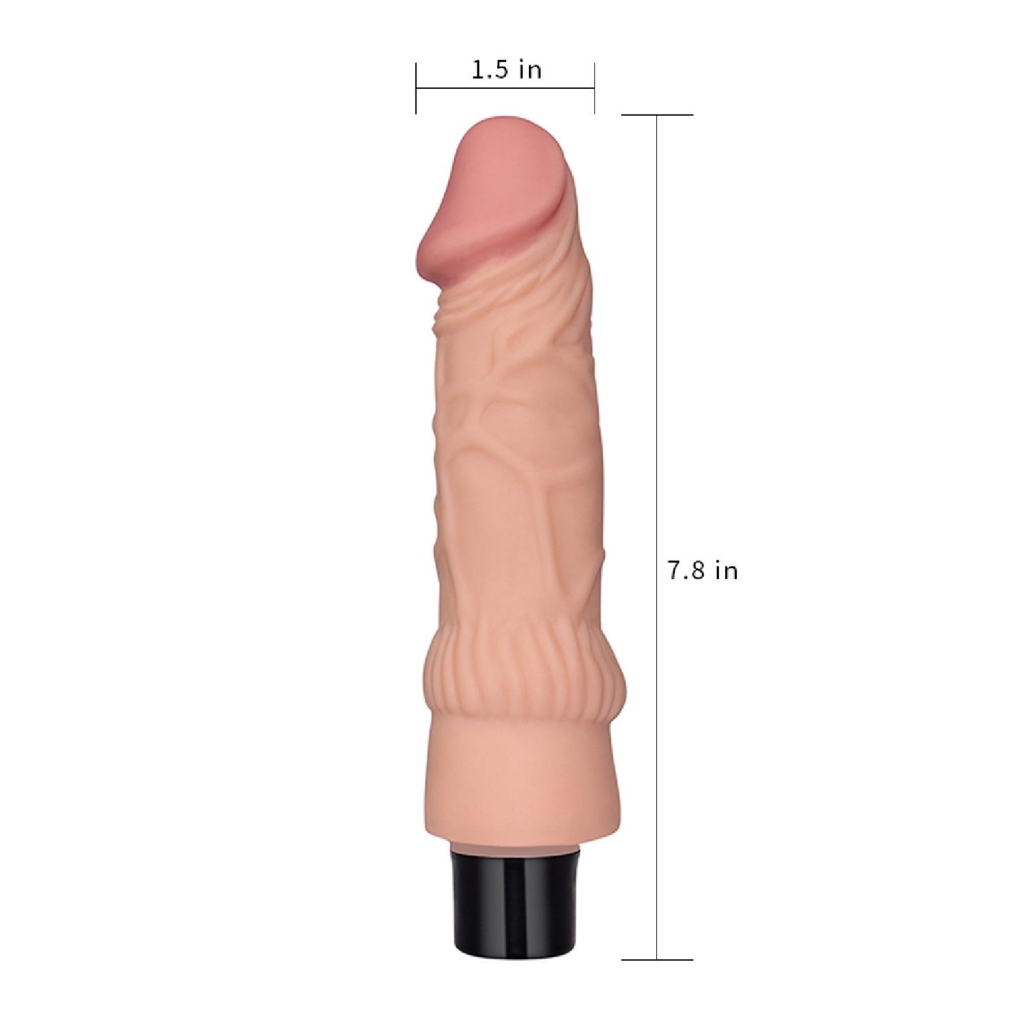 Wibrator realistyczny Real Softee 7.8" – miękki TPE, 10 trybów — zdjęcie 7