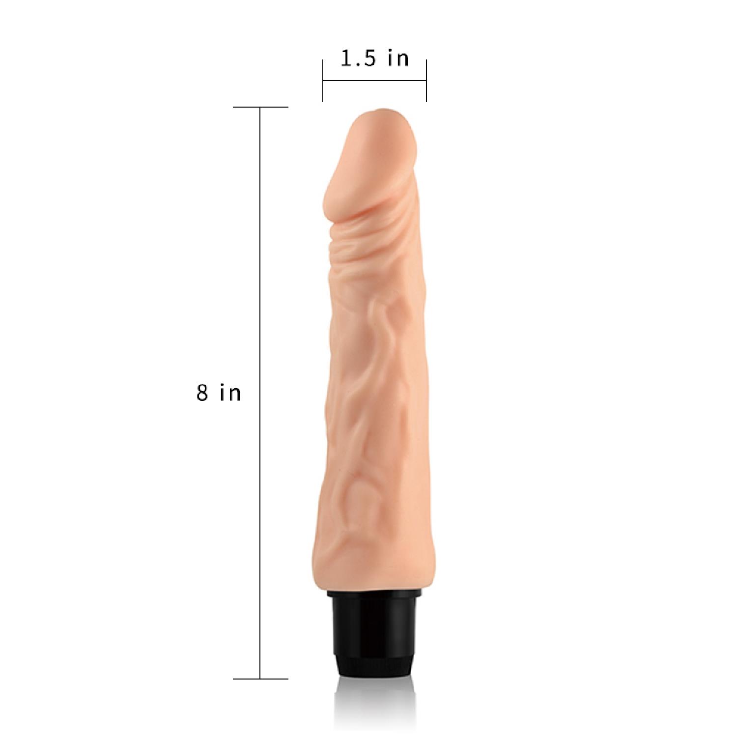 Wibrator realistyczny 8'' Xtreme Feel – cyberskóra, multispeed — zdjęcie 5