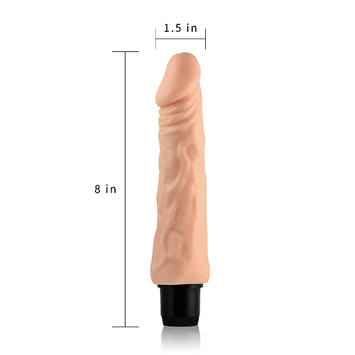 Wibrator realistyczny 8'' Xtreme Feel – cyberskóra, multispeed — zdjęcie 5