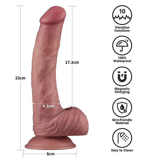 Wibrator realistyczny Lovetoy Power Cock – 22,8 cm, przyssawka — zdjęcie 2