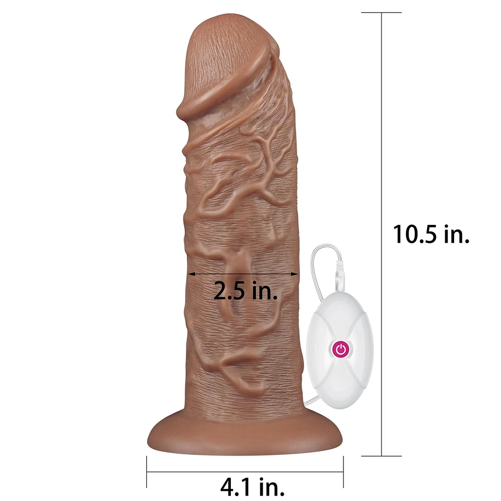 Wibrator realistyczny 10.5'' – gruby, z przyssawką