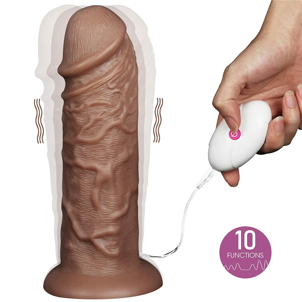 Wibrator realistyczny 10.5'' – gruby, z przyssawką — zdjęcie 2