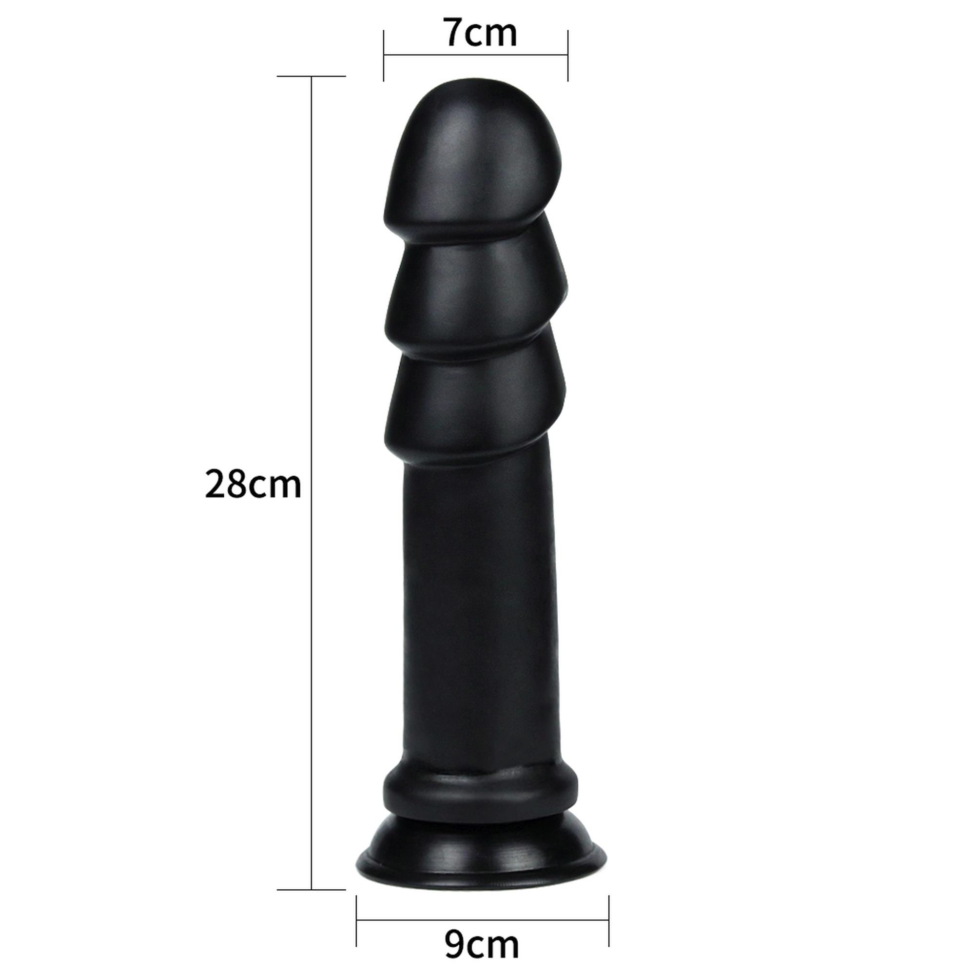 Dildo King Sized Anal Ripples – 28,5 cm, PVC, masywne fale — zdjęcie 9