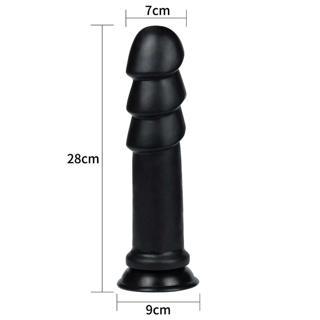 Dildo King Sized Anal Ripples – 28,5 cm, PVC, masywne fale — zdjęcie 9
