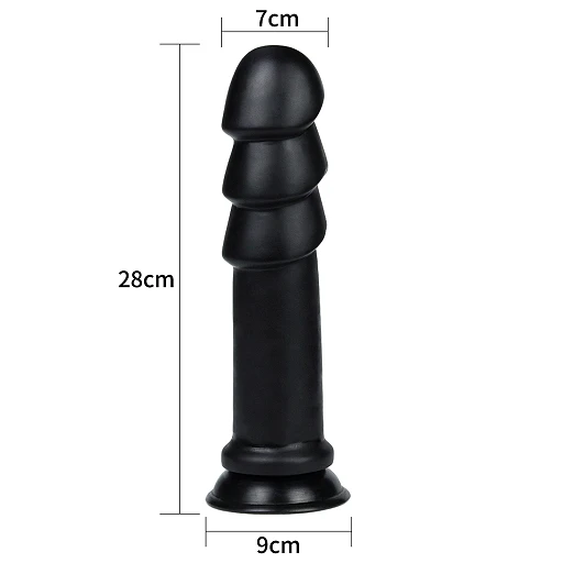Dildo King Sized Anal Ripples – 28,5 cm, PVC, masywne fale — zdjęcie 9