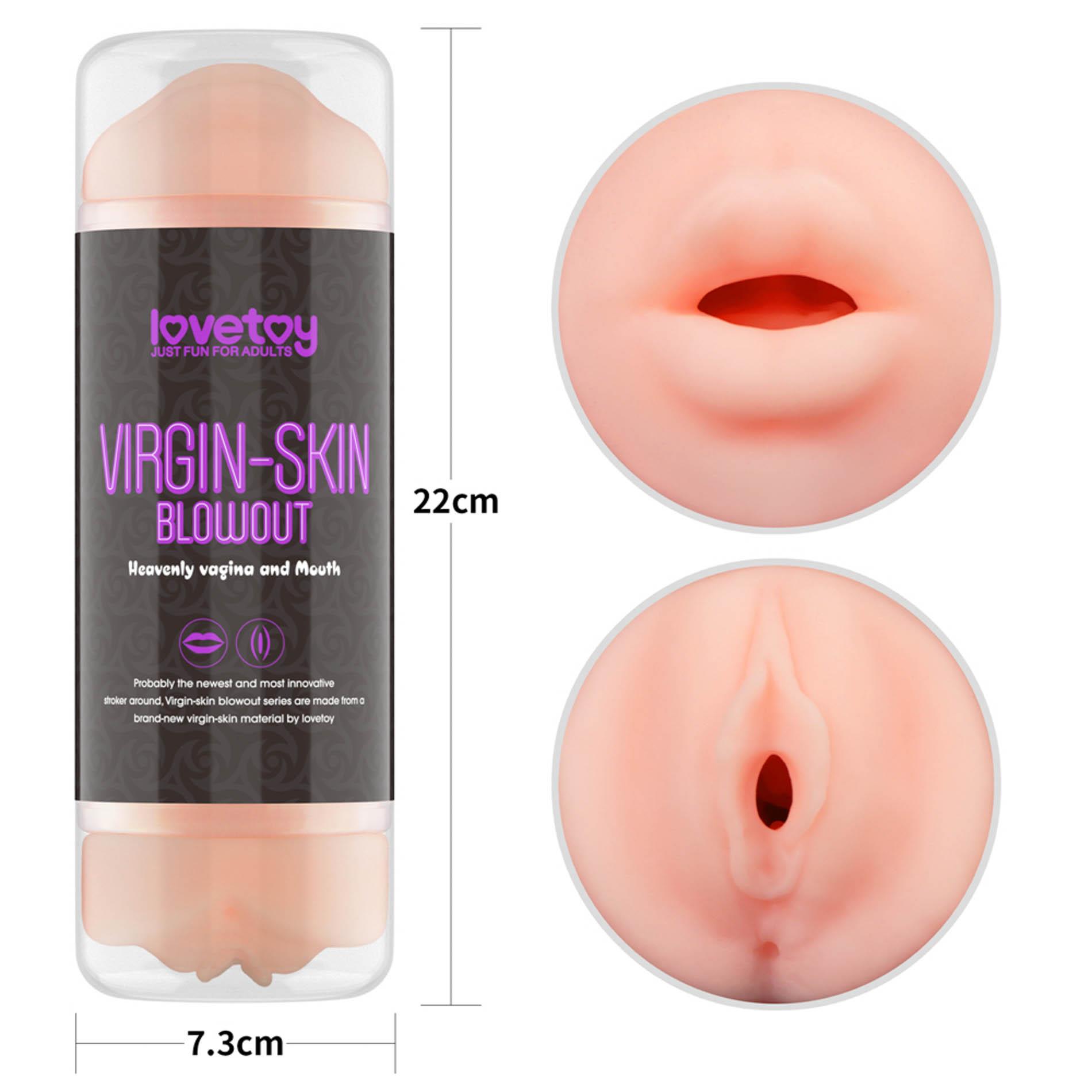 Masturbator Lovetoy Virgin-Skin Blowout – usta i pochwa, 22,3 cm — zdjęcie 11