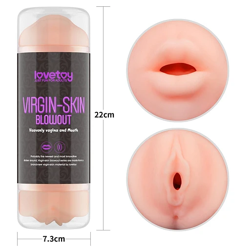 Masturbator Lovetoy Virgin-Skin Blowout – usta i pochwa, 22,3 cm — zdjęcie 11