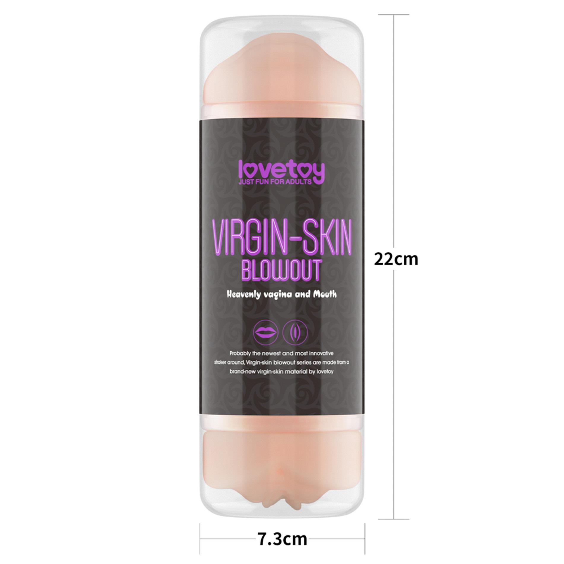 Masturbator Lovetoy Virgin-Skin Blowout – usta i pochwa, 22,3 cm — zdjęcie 12
