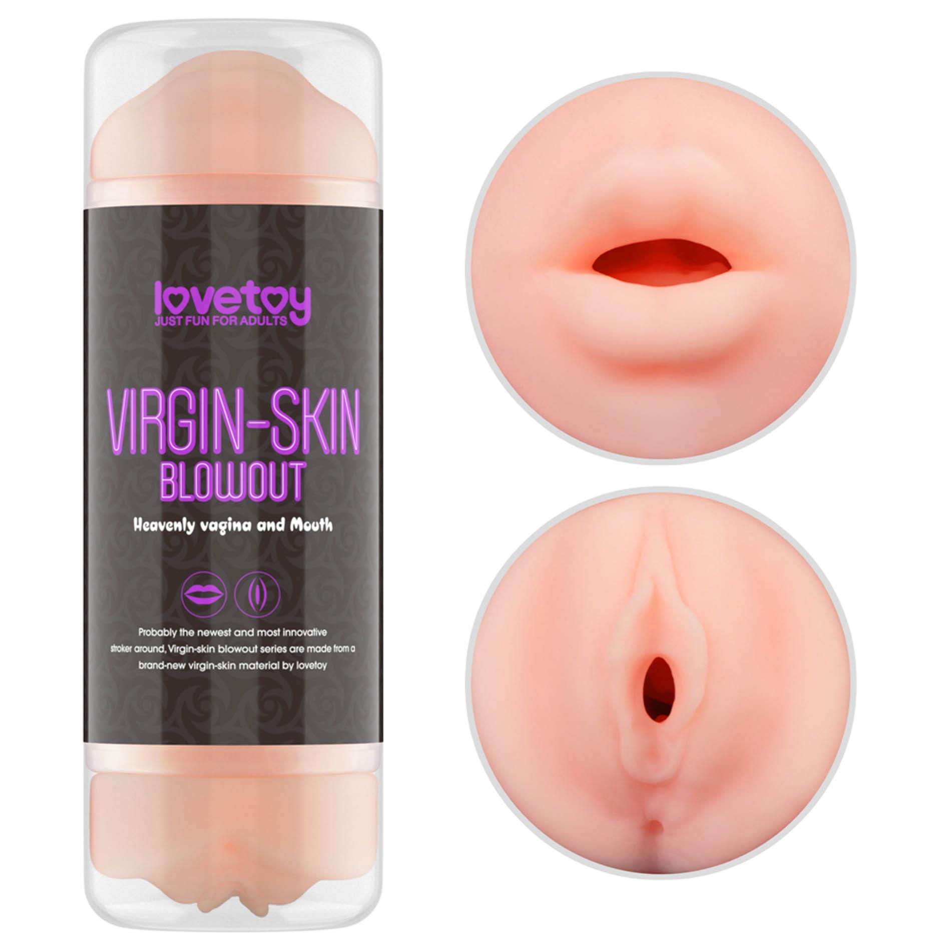 Masturbator Lovetoy Virgin-Skin Blowout – usta i pochwa, 22,3 cm — zdjęcie 13