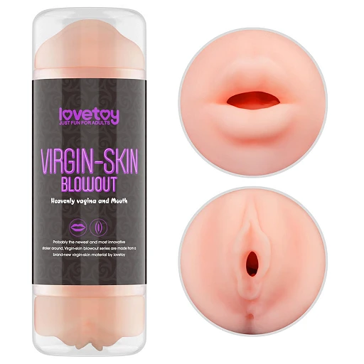 Masturbator Lovetoy Virgin-Skin Blowout – usta i pochwa, 22,3 cm — zdjęcie 13