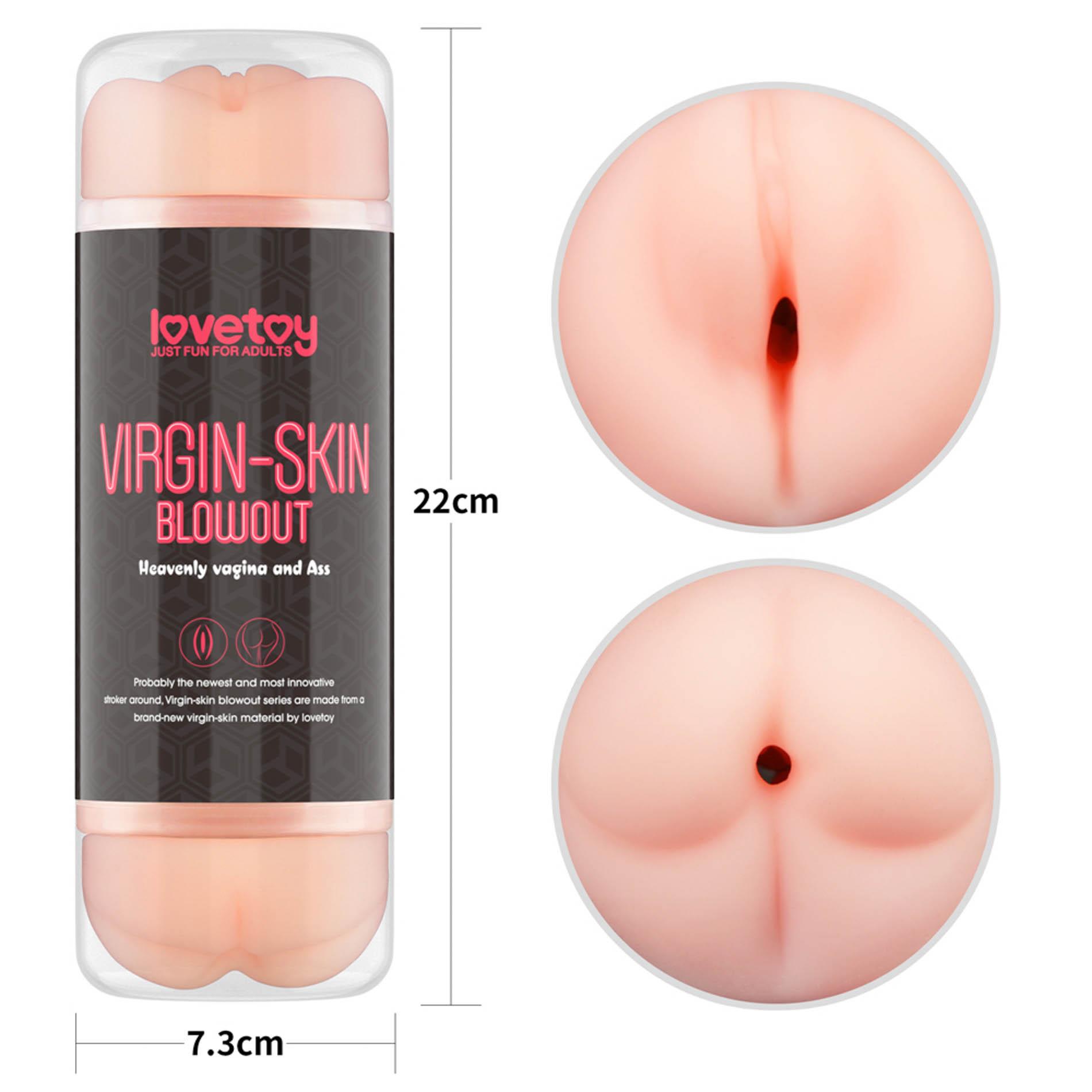 Masturbator Lovetoy Virgin-Skin Blowout – pochwa i odbyt, 22,3 cm — zdjęcie 10