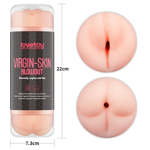 Masturbator Lovetoy Virgin-Skin Blowout – pochwa i odbyt, 22,3 cm — zdjęcie 10