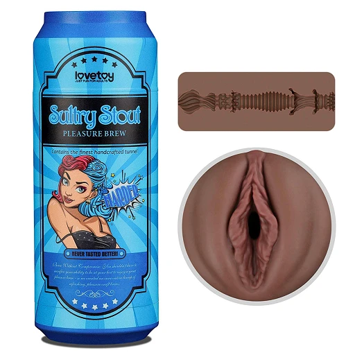 Masturbator Lovetoy Sultry Stout – wagina, etui w formie puszki piwa
