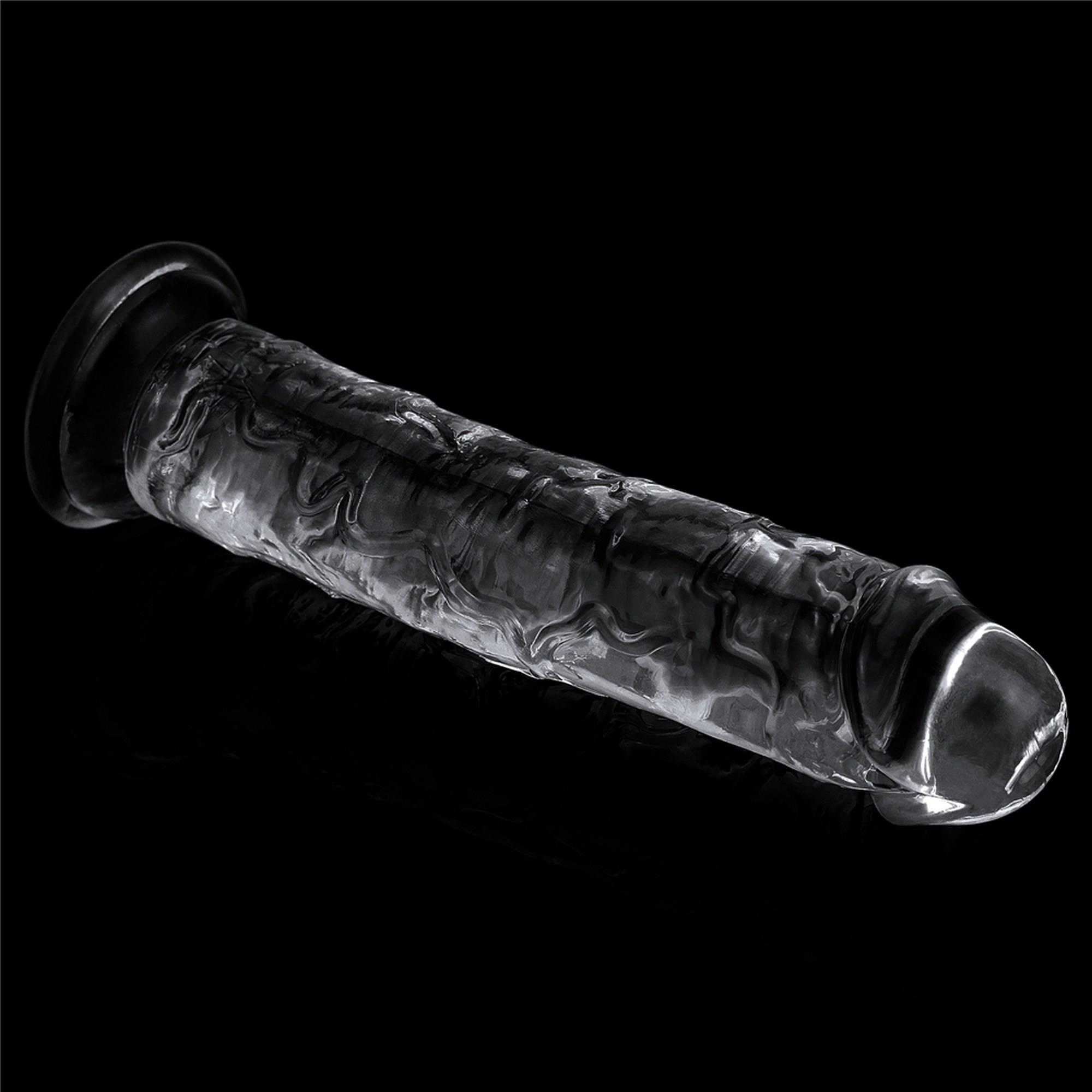 Dildo Lovetoy Flawless Clear – przezroczyste, 18 cm, z przyssawką — zdjęcie 2