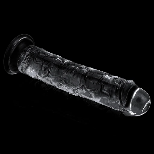 Dildo Lovetoy Flawless Clear – przezroczyste, 18 cm, z przyssawką — zdjęcie 2