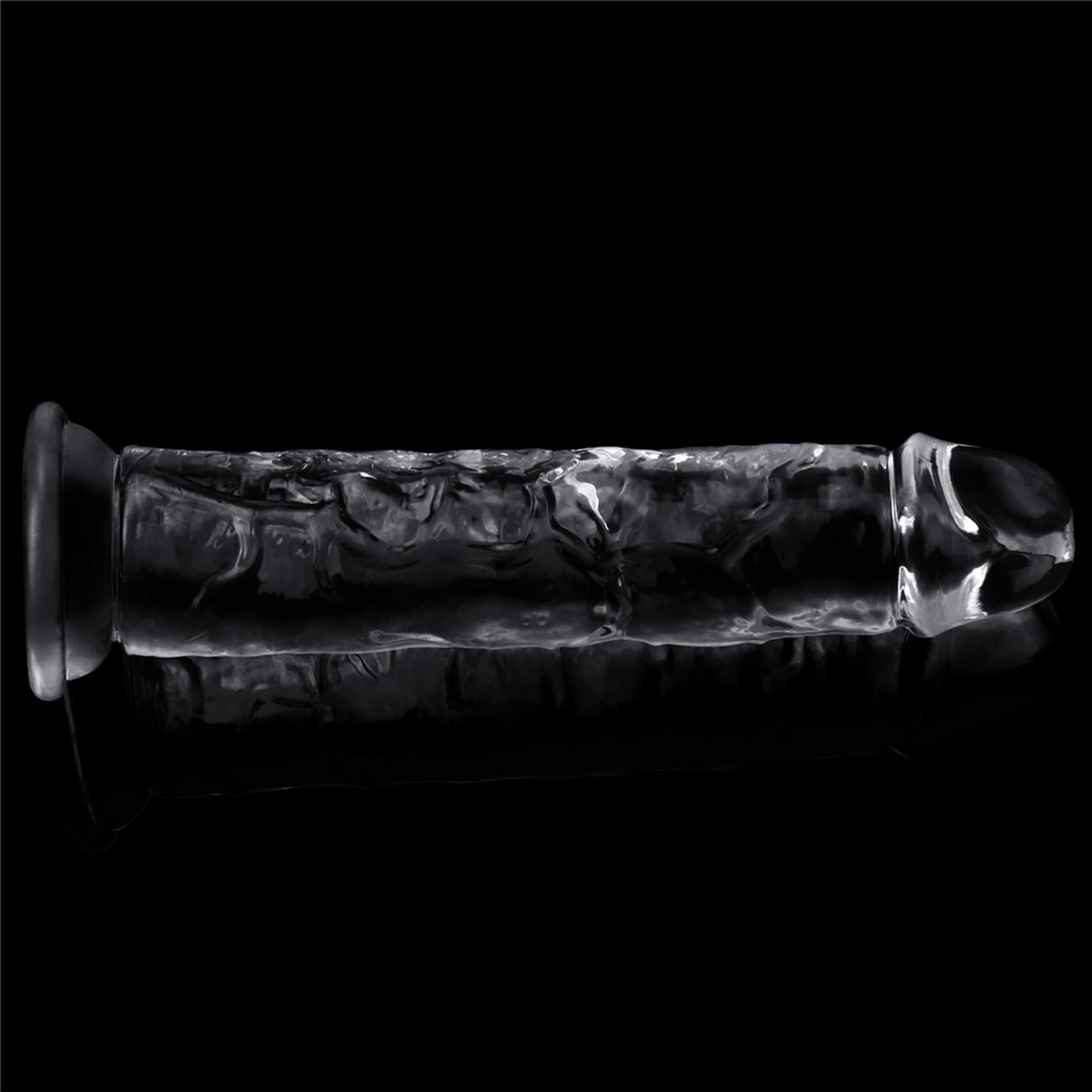 Dildo Lovetoy Flawless Clear – przezroczyste, 18 cm, z przyssawką — zdjęcie 5