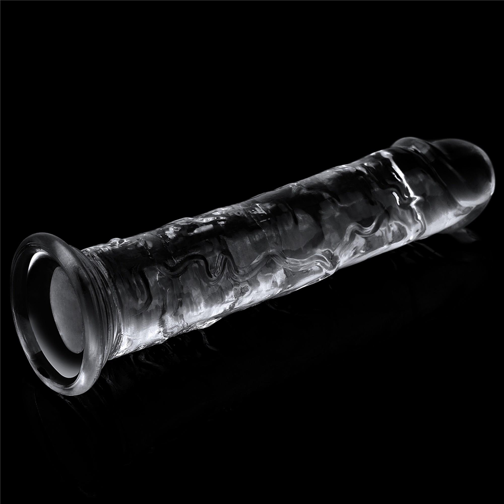 Dildo Lovetoy Flawless Clear – przezroczyste, 18 cm, z przyssawką — zdjęcie 3
