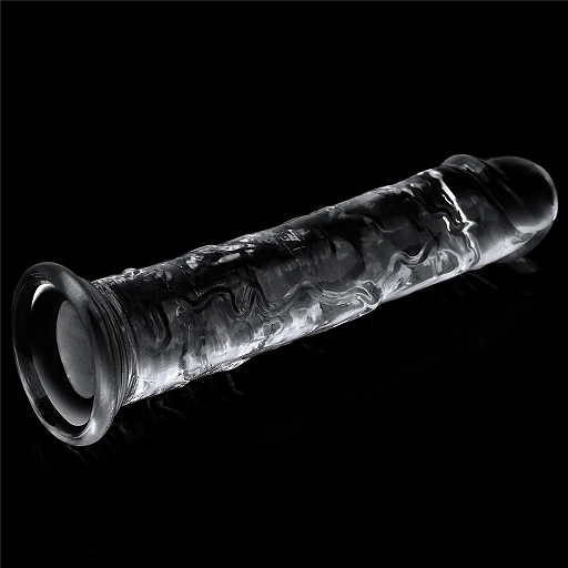 Dildo Lovetoy Flawless Clear – przezroczyste, 18 cm, z przyssawką — zdjęcie 3