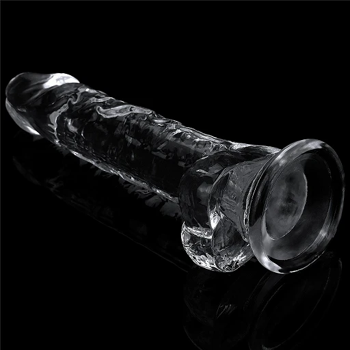 Dildo Lovetoy Flawless Clear – przezroczyste, 19 cm, z przyssawką — zdjęcie 3