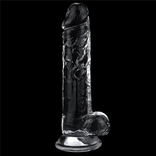 Dildo Lovetoy Flawless Clear – przezroczyste, 19 cm, z przyssawką — zdjęcie 2