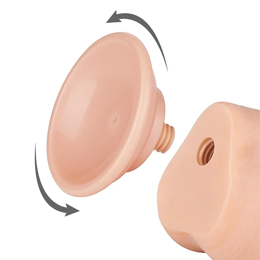 Dildo Lovetoy Sliding Skin z jądrami – 19,5 cm, średnica 3,6 cm