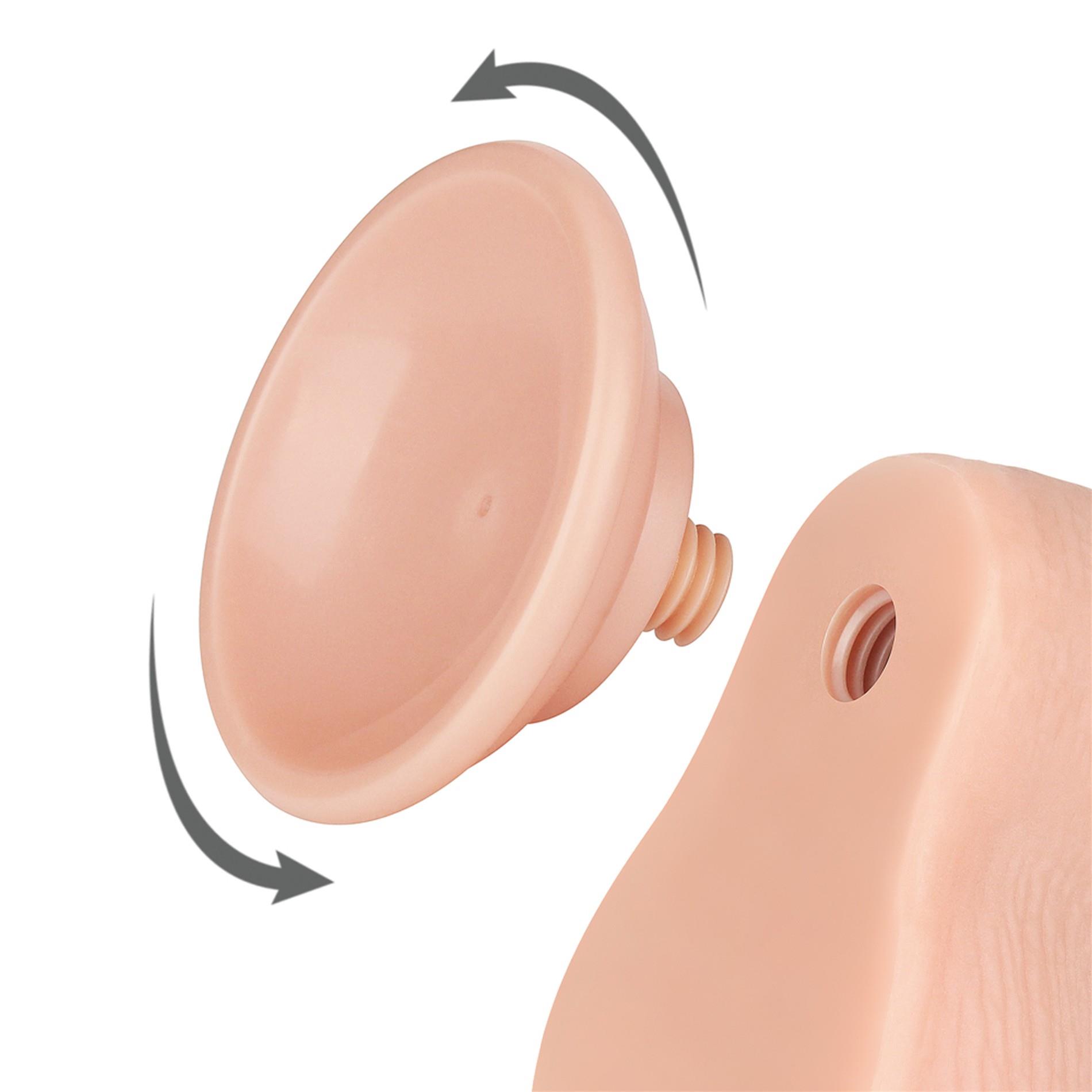 Dildo Lovetoy Sliding Skin z jądrami – 19,5 cm, średnica 3,7 cm