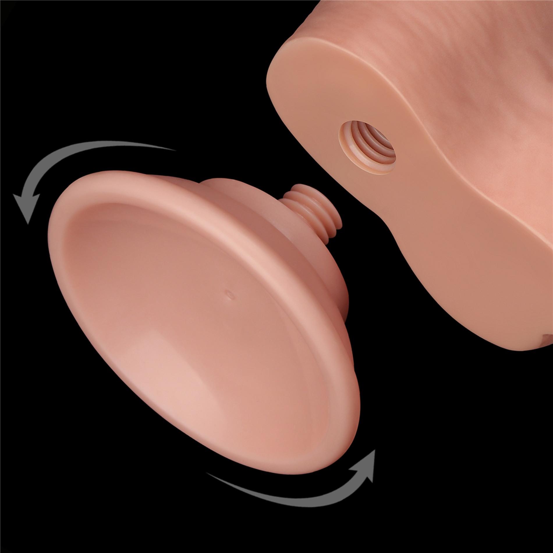 Dildo Lovetoy Sliding Skin z jądrami – 20 cm, średnica 3,9 cm