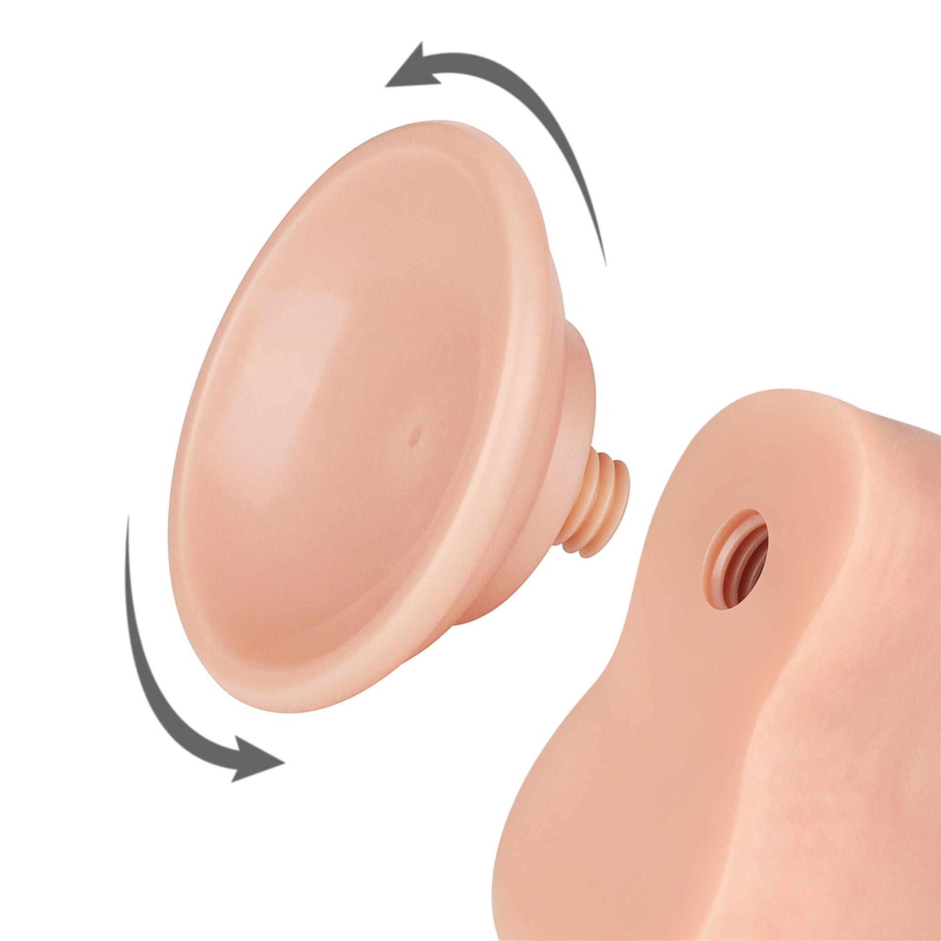 Dildo Lovetoy Sliding Skin z jądrami – 20 cm, średnica 3,9 cm