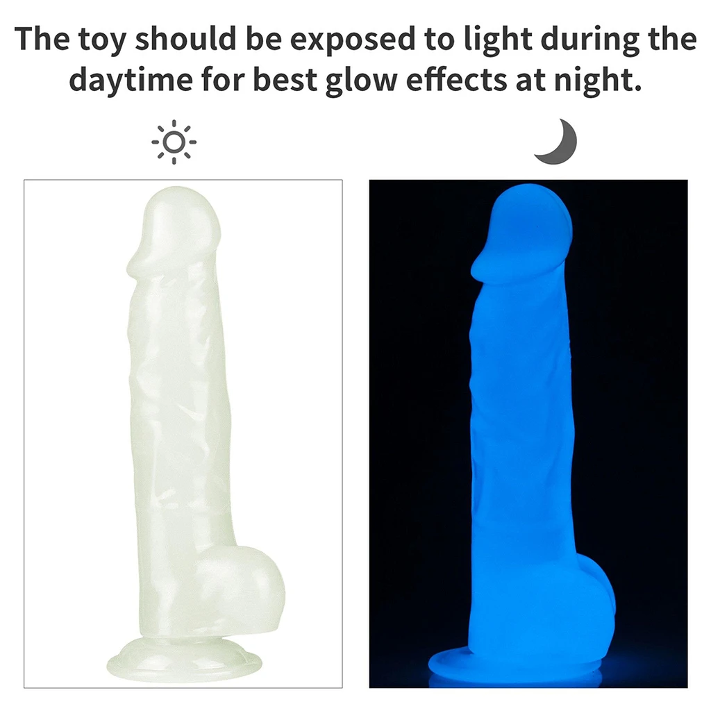 Dildo Lumino Play 8.5'' – świecące, realistyczne, TPE — zdjęcie 11