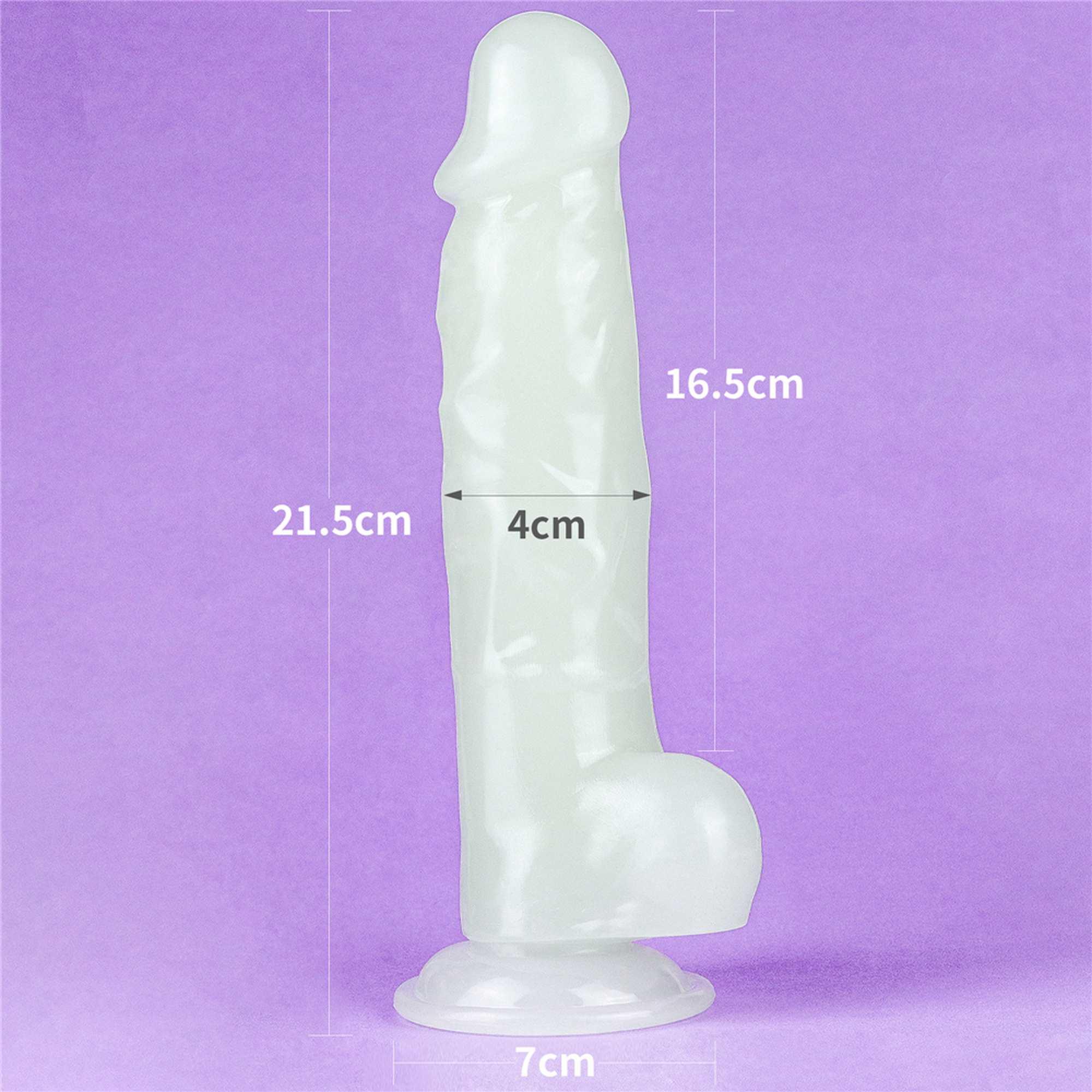 Dildo Lumino Play 8.5'' – świecące, realistyczne, TPE — zdjęcie 13