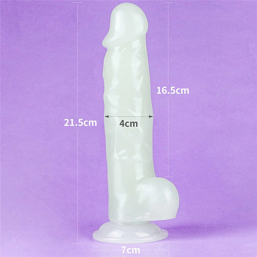 Dildo Lumino Play 8.5'' – świecące, realistyczne, TPE — zdjęcie 13