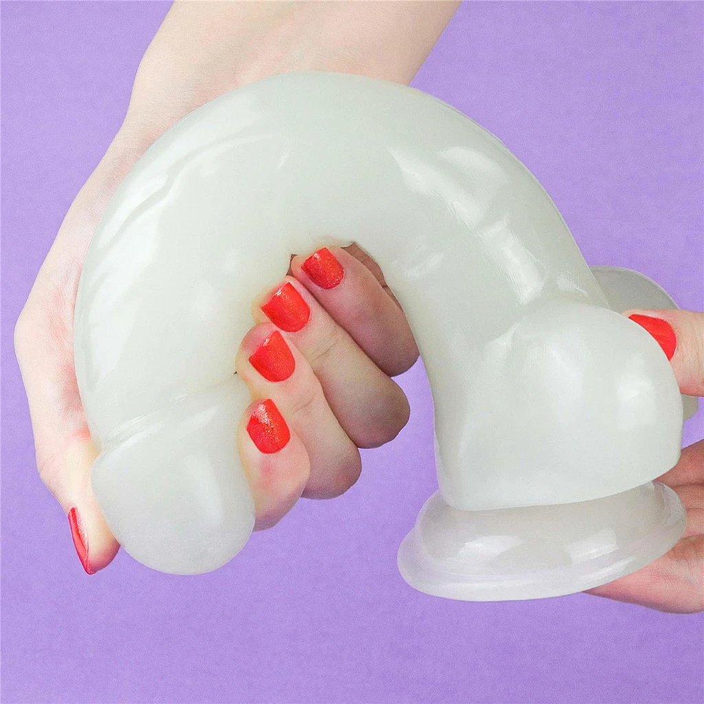 Dildo Lumino Play 8.5'' – świecące, realistyczne, TPE — zdjęcie 18