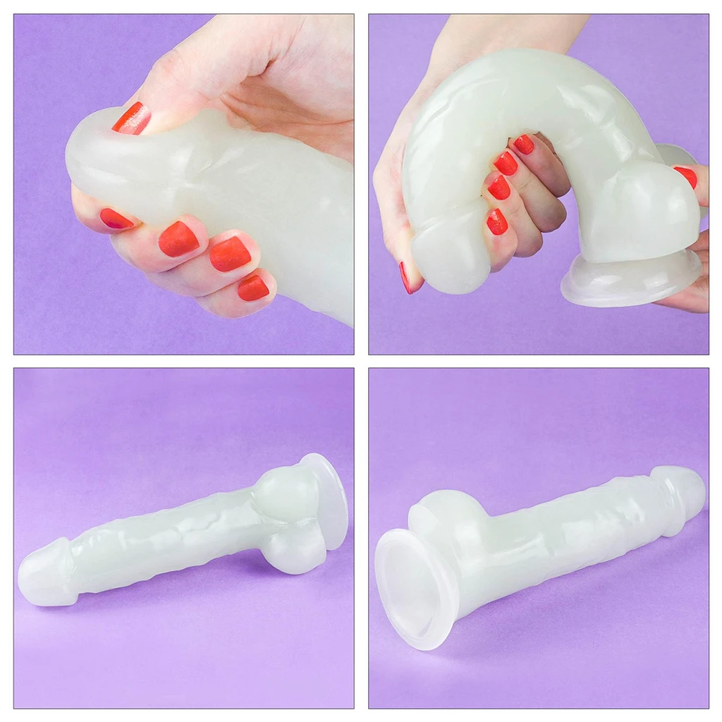Dildo Lumino Play 8.5'' – świecące, realistyczne, TPE — zdjęcie 19