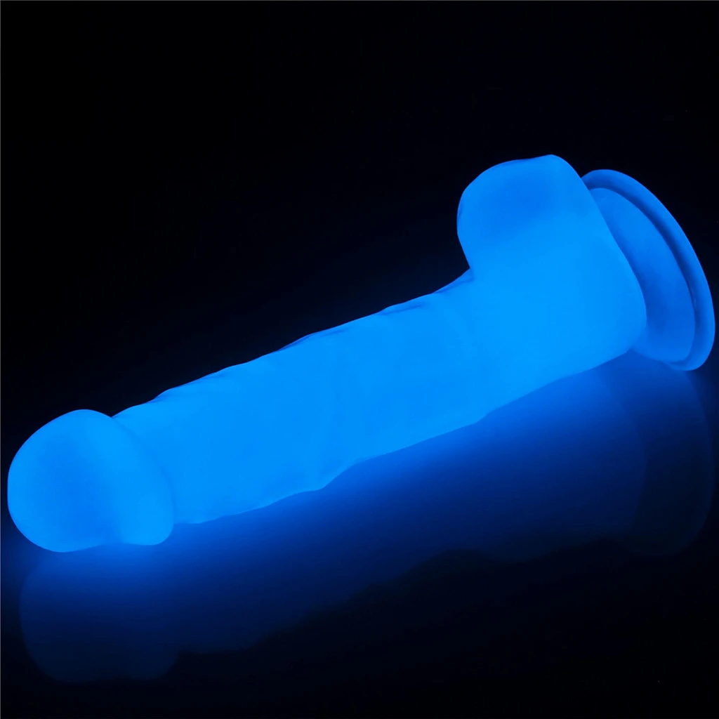 Dildo Lumino Play 8.5'' – świecące, realistyczne, TPE — zdjęcie 5