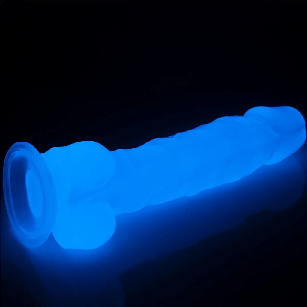 Dildo Lumino Play 8.5'' – świecące, realistyczne, TPE — zdjęcie 6