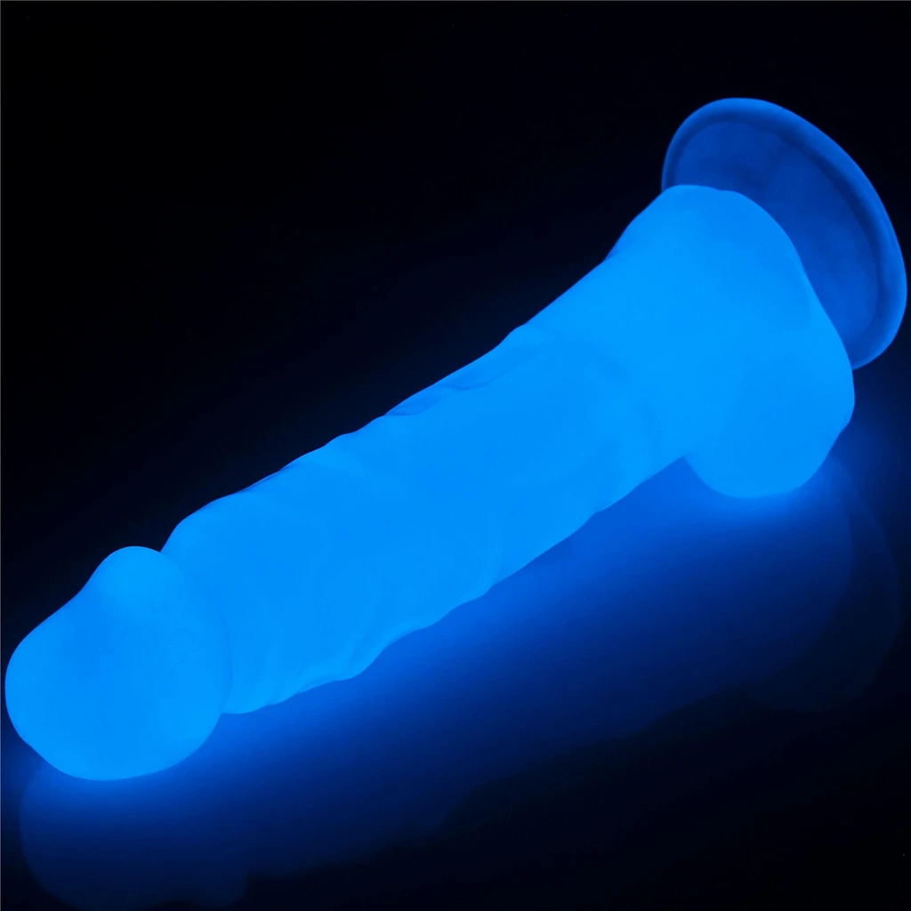 Dildo Lumino Play 8.5'' – świecące, realistyczne, TPE — zdjęcie 9