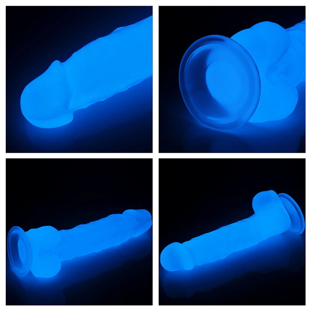 Dildo Lumino Play 8.5'' – świecące, realistyczne, TPE — zdjęcie 10